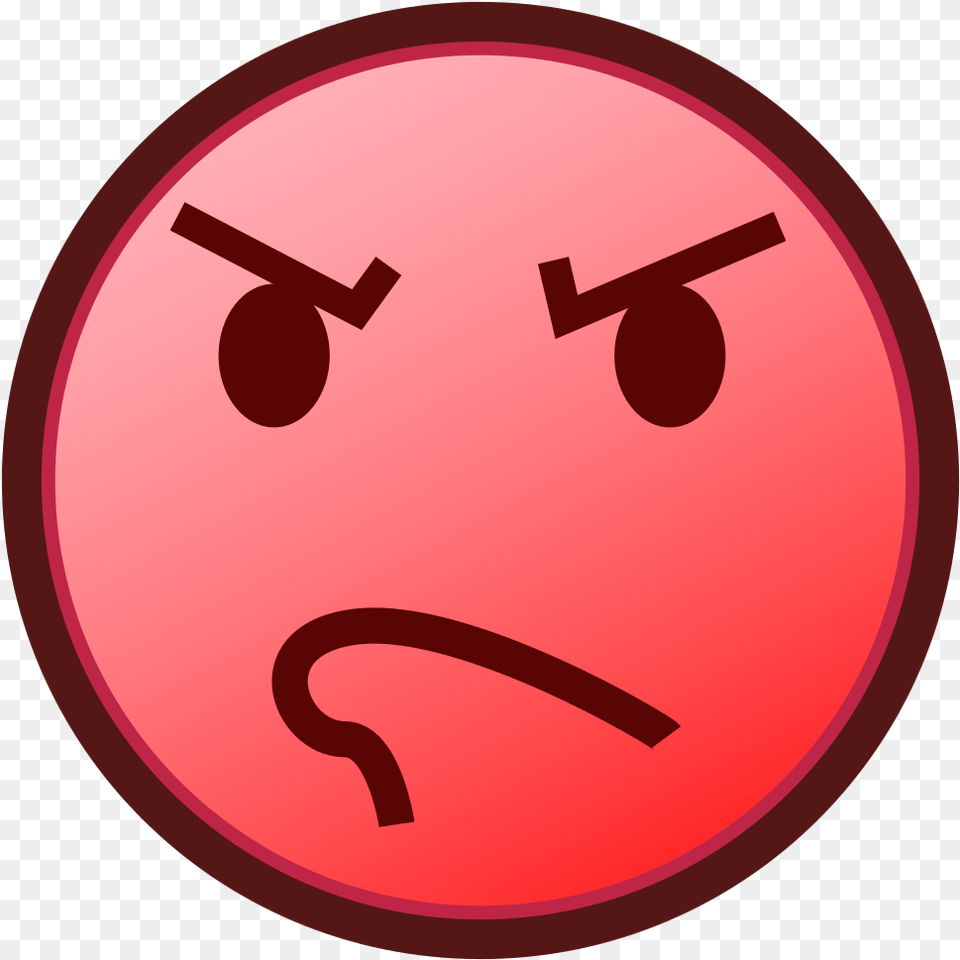 Red Emoji Angry Face Emoji Rage, Disk, Symbol Free Png Download