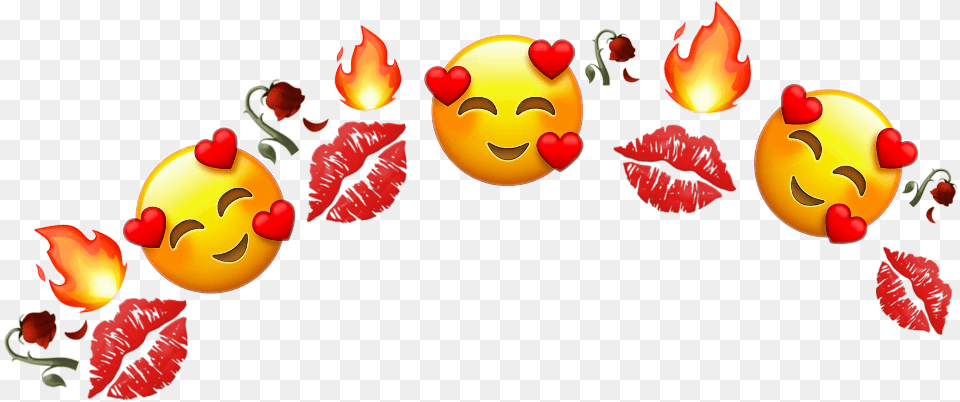 Red Emoji Crown Emojicrown Love Cute Aesthetic Cartoon, Baby, Person, Cosmetics, Lipstick Free Transparent Png