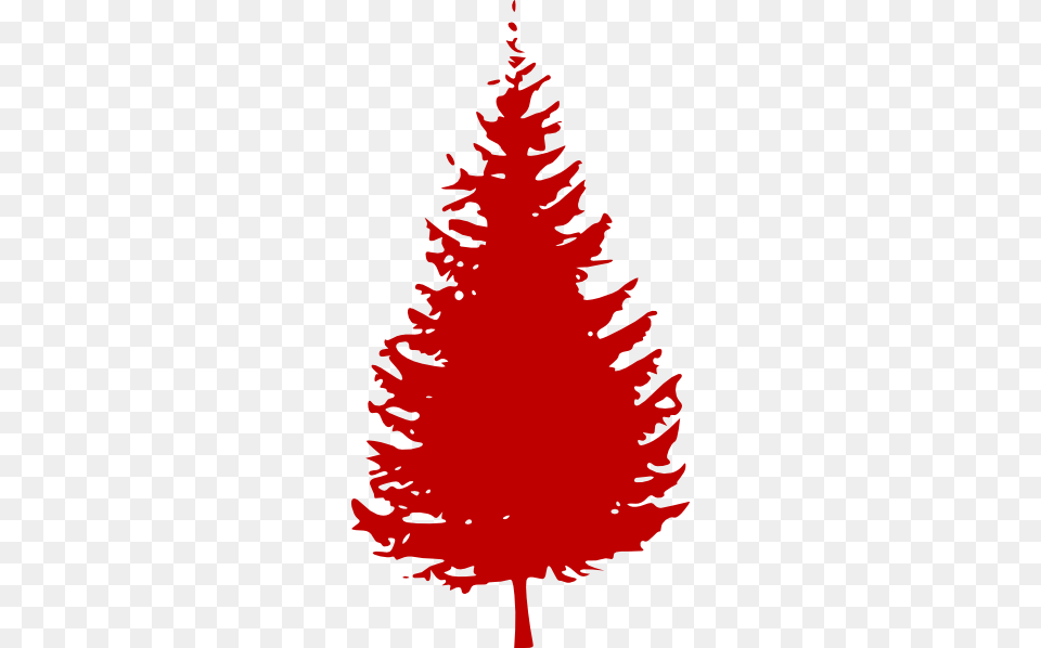 Red Evergreen Tree Clip Art Pine Tree Silhouette, Plant, Fir, Person Free Png Download