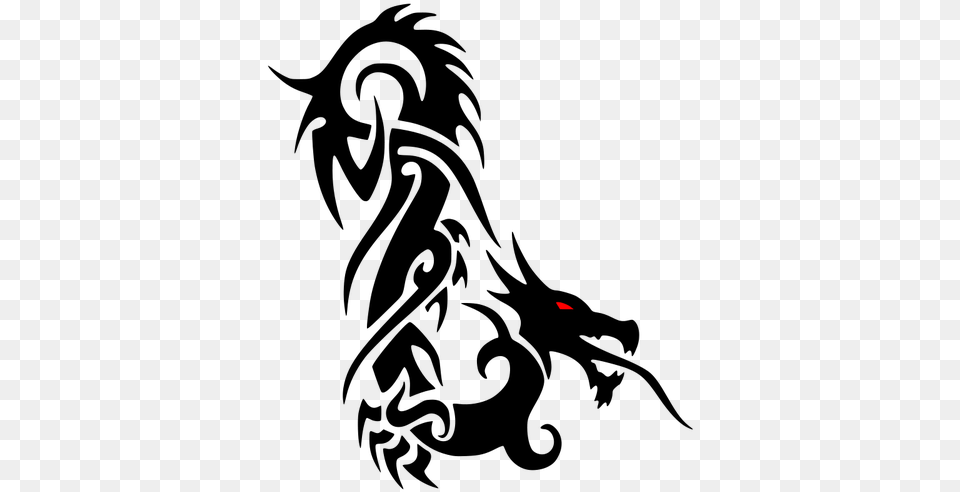 Red Eye Dragon Silhouette Vector Image Dragon Tribal Tattoo, Lighting, Outdoors Free Png