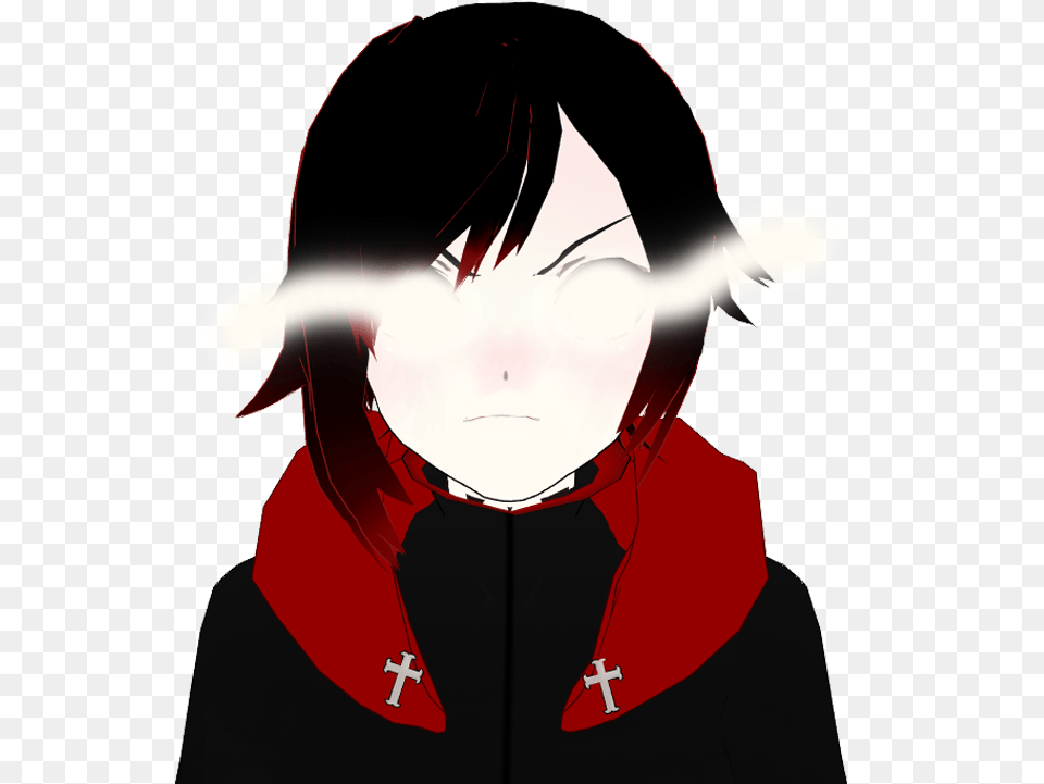 Red Eye Rwby Chapter Ruby Rose Head Rwby, Book, Publication, Comics, Adult Free Png