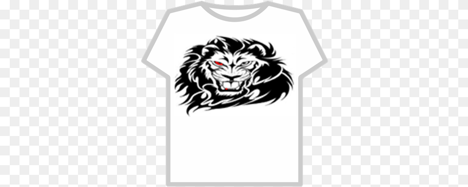 Red Eye Tooth Lion Tattoo Solo Rider Roblox Illustration, Clothing, T-shirt, Stencil Png Image