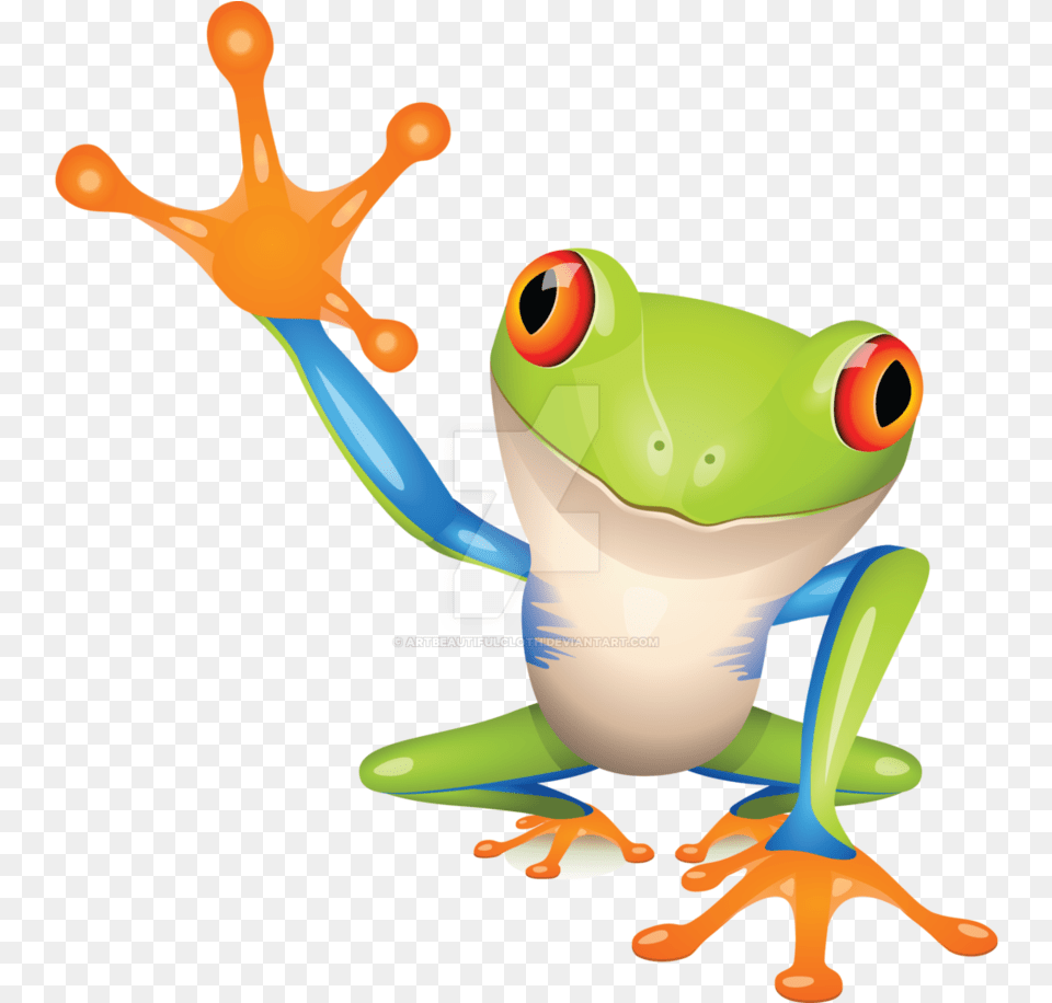 Red Eyed Tree Frog Cartoon, Amphibian, Animal, Wildlife, Tree Frog Png Image