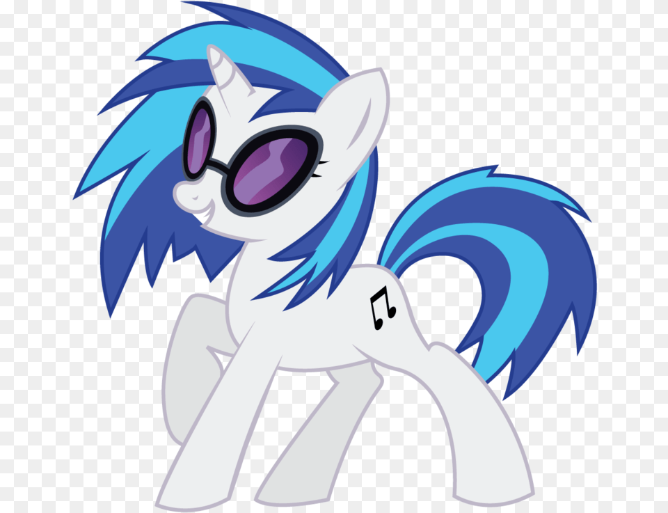 Red Eyes Mlp Vinyl Scratch With Glasses, Book, Comics, Publication, Cartoon Free Png Download