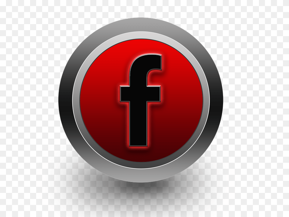 Red Facebook Icon Image Cross, Symbol, Text Png