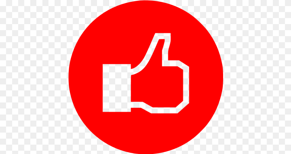 Red Facebook Like 4 Icon Red Like Button Youtube, Symbol, Sign, Text Free Png Download