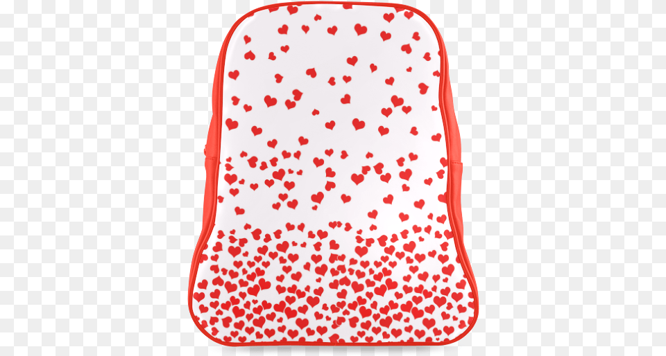 Red Falling Hearts On Pink School Backpacklarge Portable Network Graphics, Cushion, Home Decor, Bag Free Transparent Png