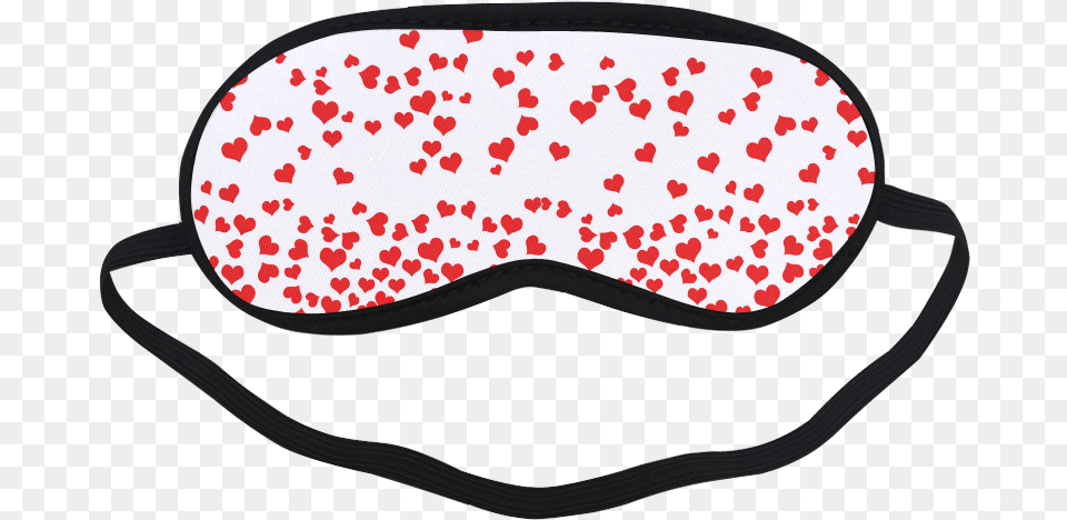 Red Falling Hearts Sleeping Mask Drawing, Accessories, Goggles, Ping Pong, Ping Pong Paddle Free Png Download