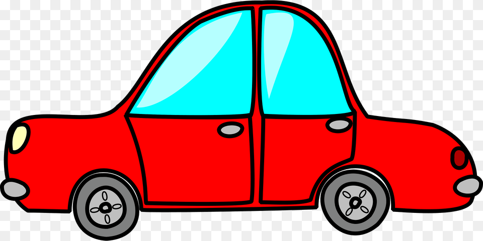 Red Family Car Clipart, Vehicle, Sedan, Transportation, Spoke Free Png Download