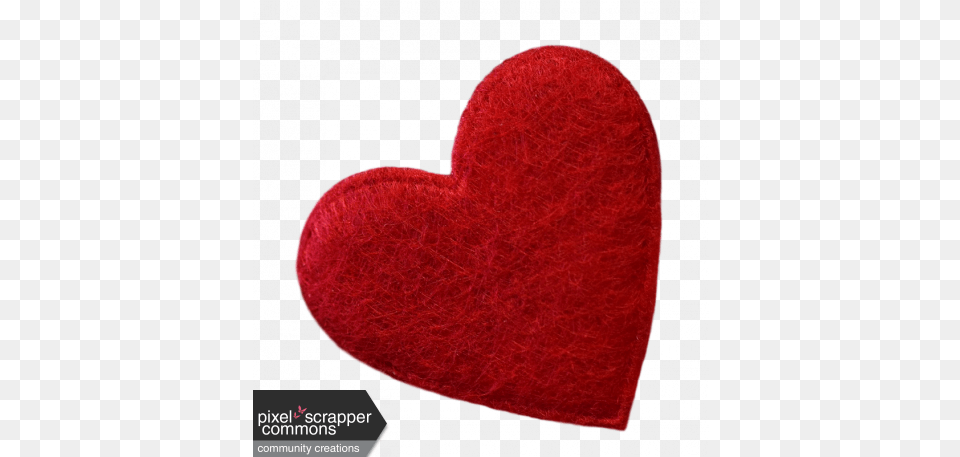 Red Felt Heart Graphic By Nichole Kidd Pixel Scrapper Heart, Cushion, Home Decor Free Transparent Png