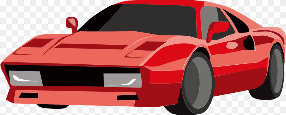Red Ferrari 288 Gto Clipart, Car, Vehicle, Coupe, Transportation Png