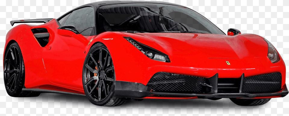 Red Ferrari 488 Gtb Car Image Ferrari 488, Wheel, Machine, Vehicle, Transportation Free Transparent Png