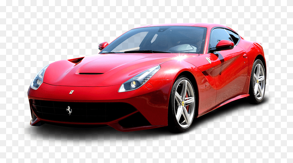 Red Ferrari Berlinetta Car Image, Wheel, Vehicle, Coupe, Machine Free Transparent Png