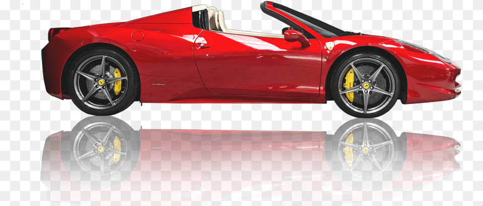 Red Ferrari High Quality Image Car Side View, Alloy Wheel, Car Wheel, Machine, Spoke Free Png