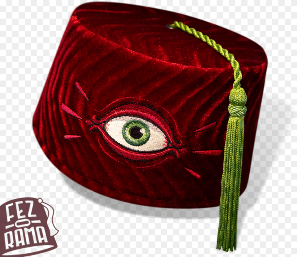 Red Fez With Eye, Clothing, Hat, Maroon, Velvet Free Png Download