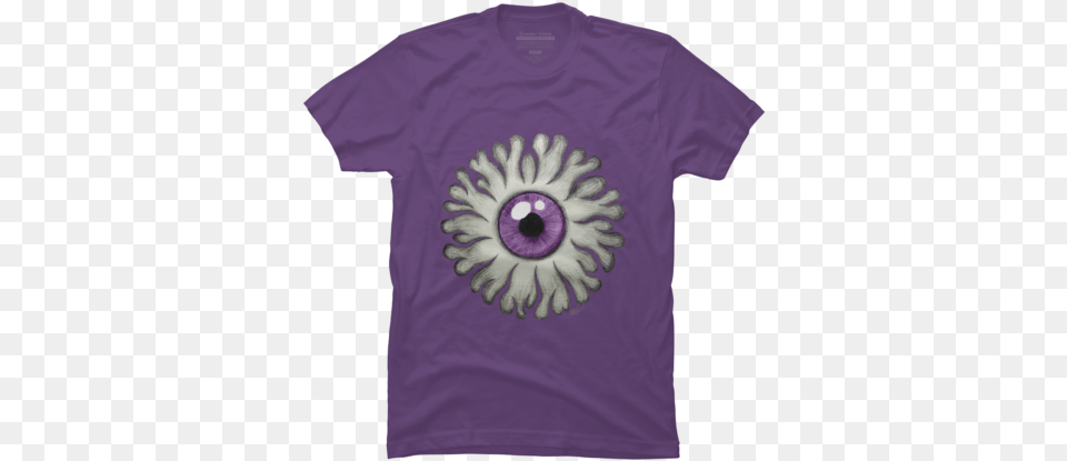 Red Fire Eye T Shirt By Kreskofter Design Humans Acid Techno Techno Club T Shirt, Clothing, Purple, T-shirt Free Png Download