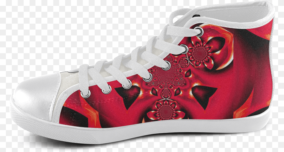 Red Fire Flower Mandal 1 Women S High Top Canvas Shoes G Eazy Custom Shoes, Clothing, Footwear, Shoe, Sneaker Free Transparent Png