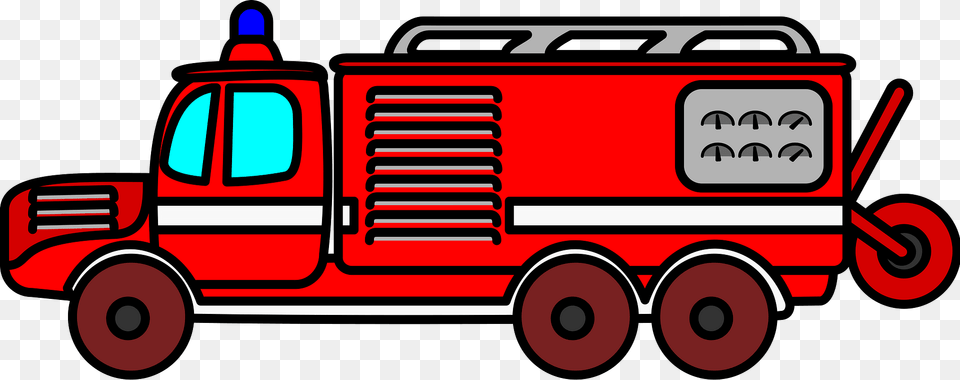 Red Fire Truck Clipart, Transportation, Vehicle, Fire Truck, Moving Van Png