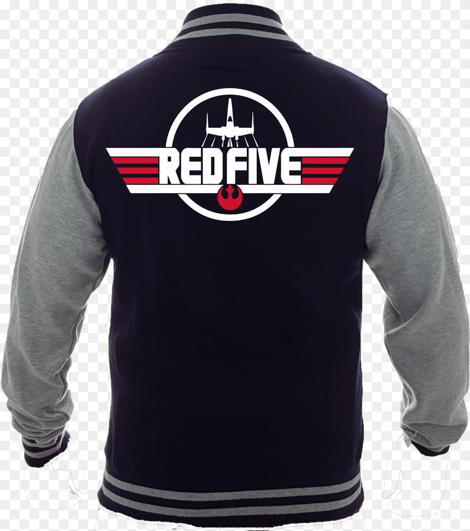 Red Five Varsity Inspired By Luke Skywalker Star Wars Red Five, Clothing, Sleeve, Shirt, Long Sleeve Free Transparent Png