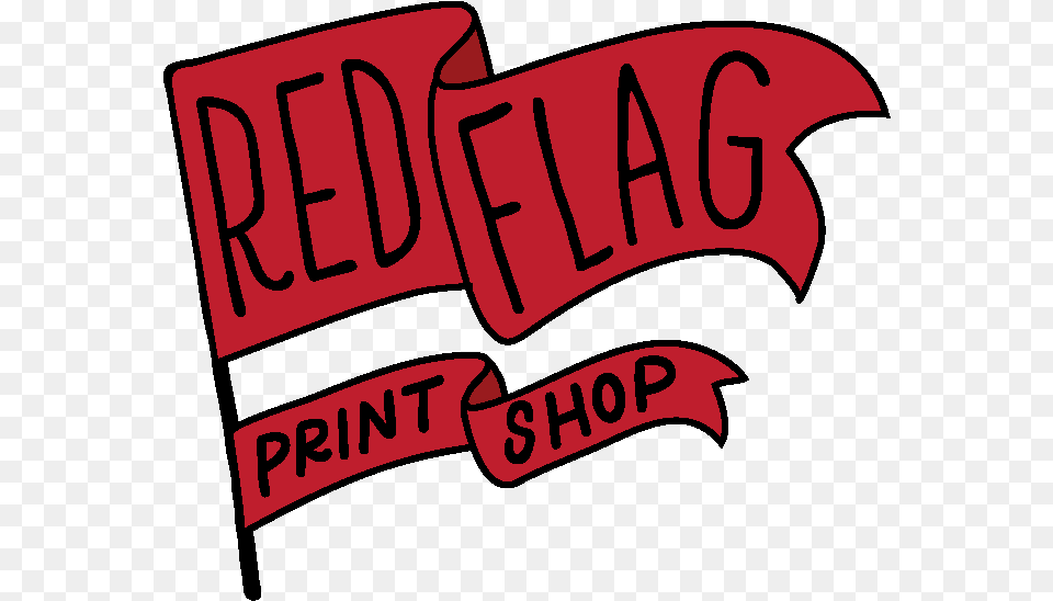 Red Flag Print Shop, Logo, Dynamite, Weapon, Text Png Image