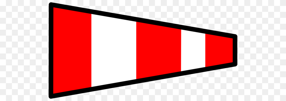 Red Flag Triangle Pennon Banner, Fence Free Transparent Png