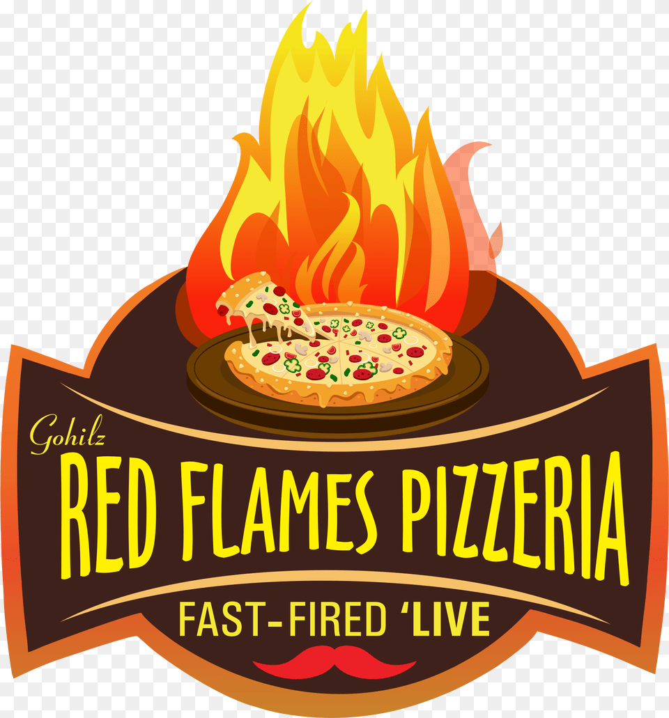 Red Flame Pizzeria Varachha Surat, Fire, Food, Pizza, Advertisement Free Png Download