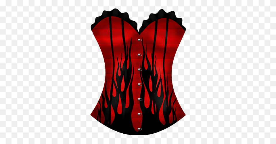 Red Flaming Corset Corsets Lingerie Corset Get, Clothing, Dynamite, Weapon Free Png