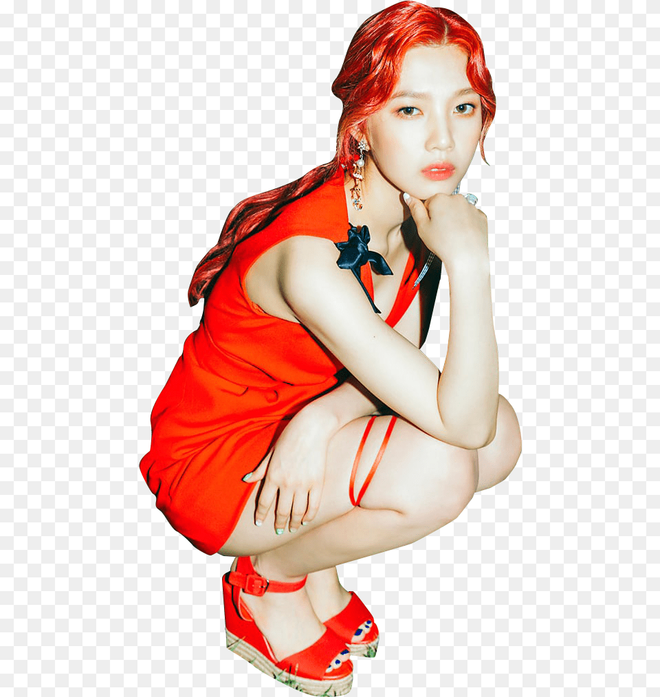 Red Flavor Red Velvet Red Summer, Portrait, Photography, Person, Head Free Png Download