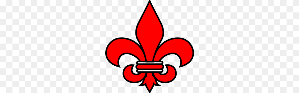 Red Fleur De Lis Clip Art, Emblem, Symbol, Dynamite, Weapon Free Png