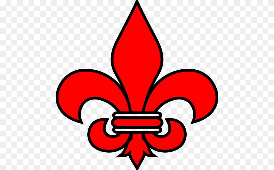 Red Fleur De Lis Clip Art, Emblem, Symbol, Dynamite, Weapon Free Png