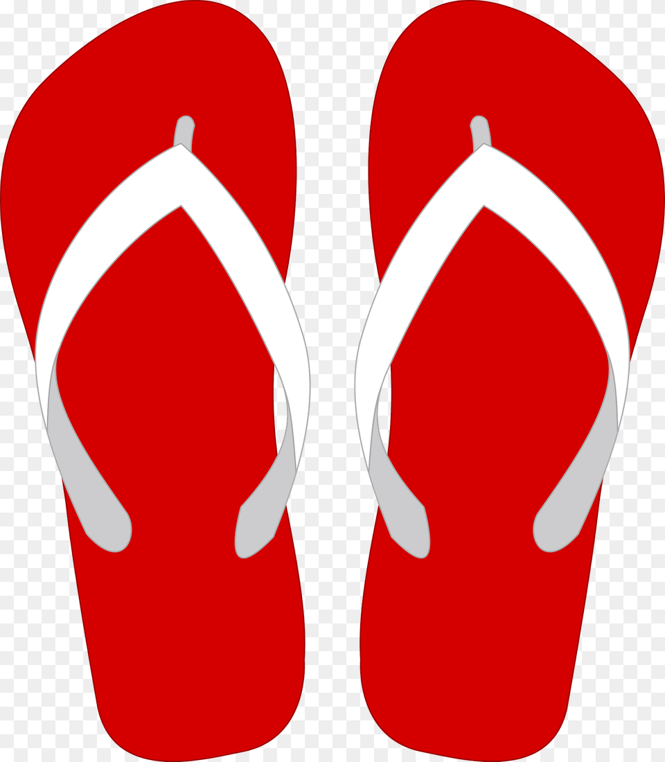 Red Flip Flops With White Straps Clipart, Clothing, Flip-flop, Footwear, Food Free Transparent Png