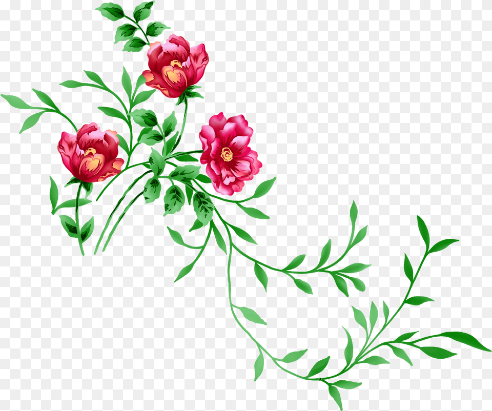 Red Floral Decor Floral On Transparent Background, Art, Floral Design, Graphics, Pattern Png Image