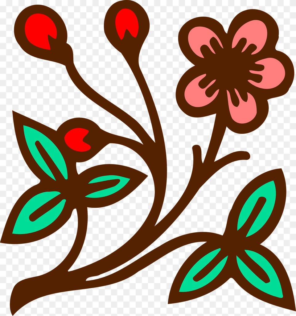 Red Floral Design Clipart, Art, Floral Design, Graphics, Pattern Free Transparent Png
