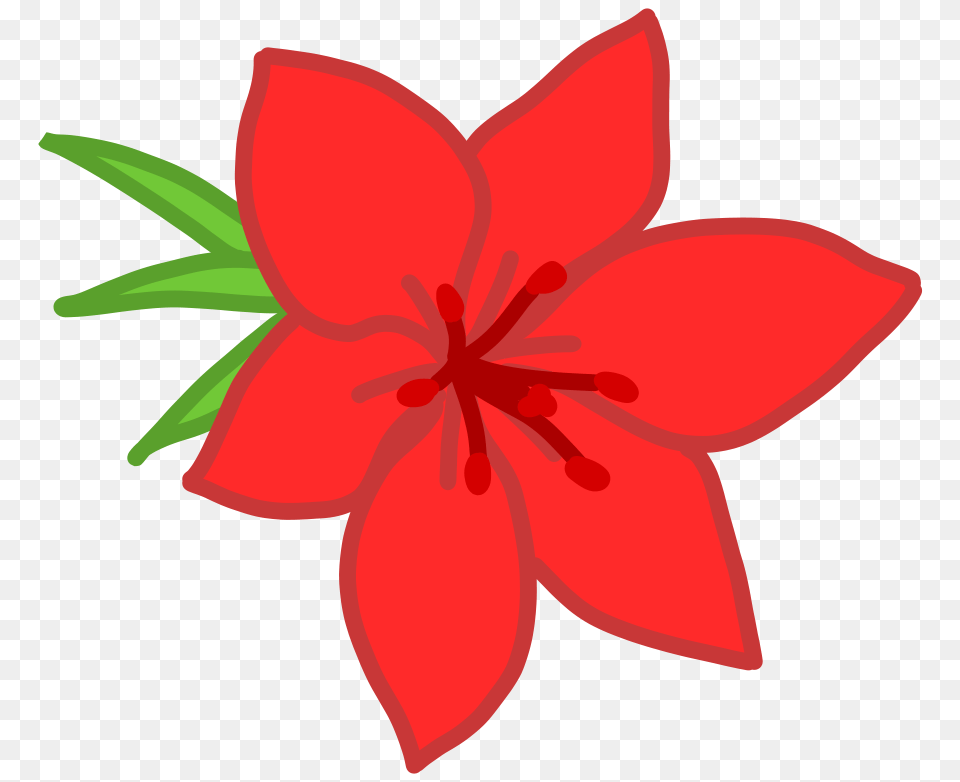 Red Flower Svg Download 4 Vector Red Flower Cartoon, Plant, Lily, Animal, Fish Png Image