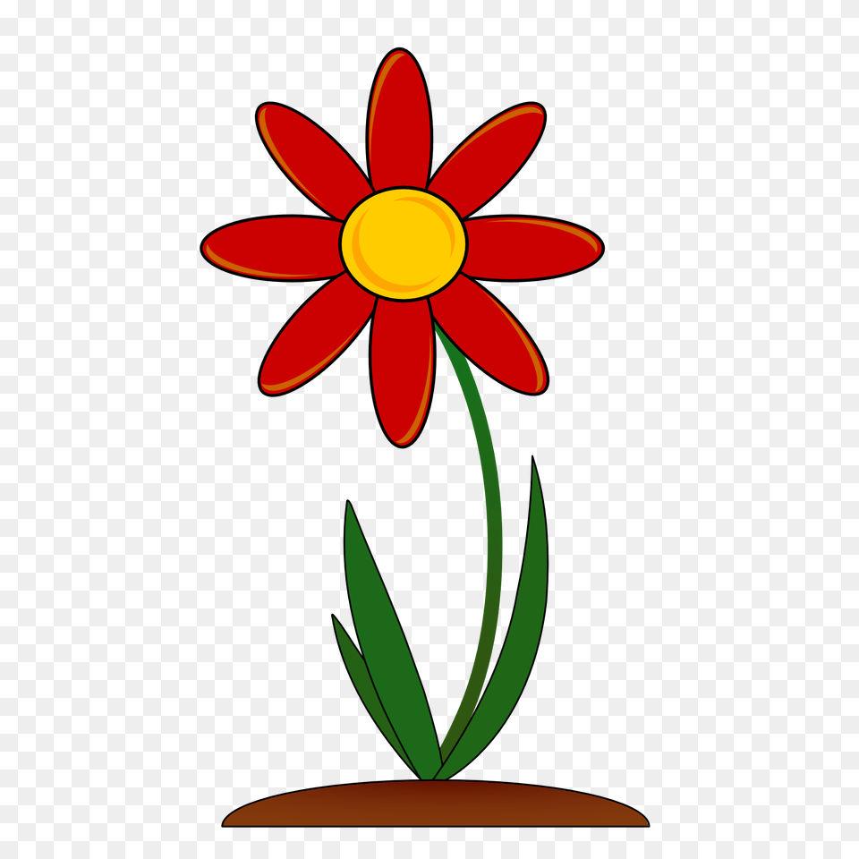 Red Flower Border Clip Art, Daisy, Plant, Daffodil Png Image