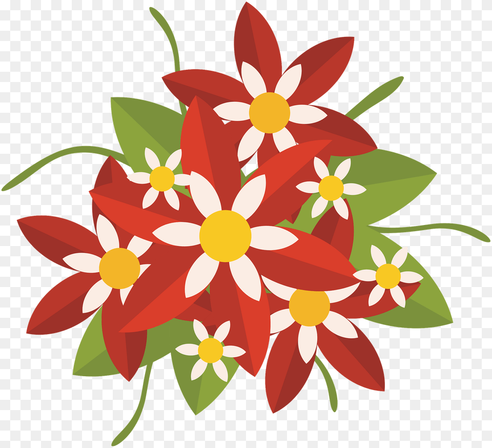 Red Flower Bouquet Clipart, Art, Pattern, Graphics, Floral Design Free Png