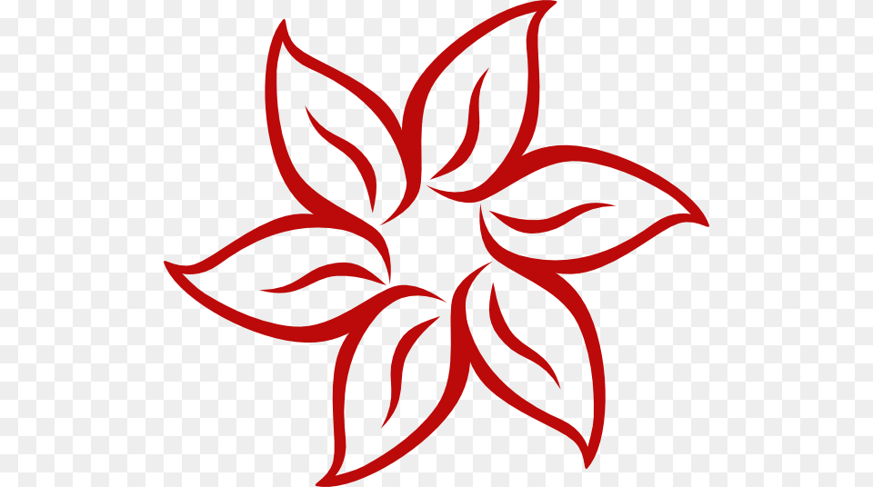 Red Flower Clip Art At Clker Black And White Flower Clipart, Dahlia, Floral Design, Graphics, Pattern Free Png Download