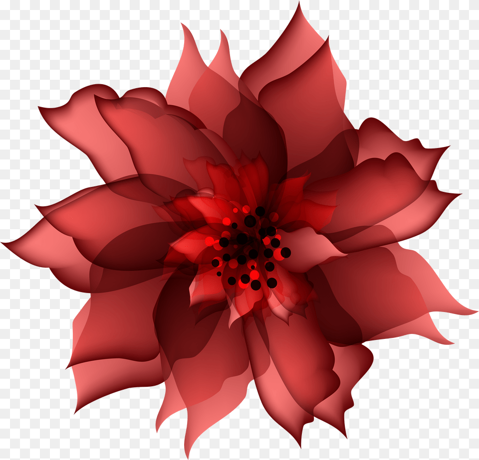 Red Flower Clip Art Decorative Flower Red Blue Flowers Free Png Download