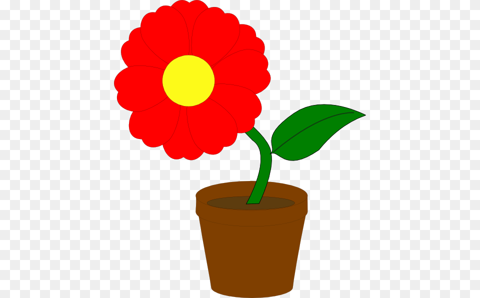 Red Flower Clip Arts For Web, Leaf, Plant, Petal, Potted Plant Free Png Download