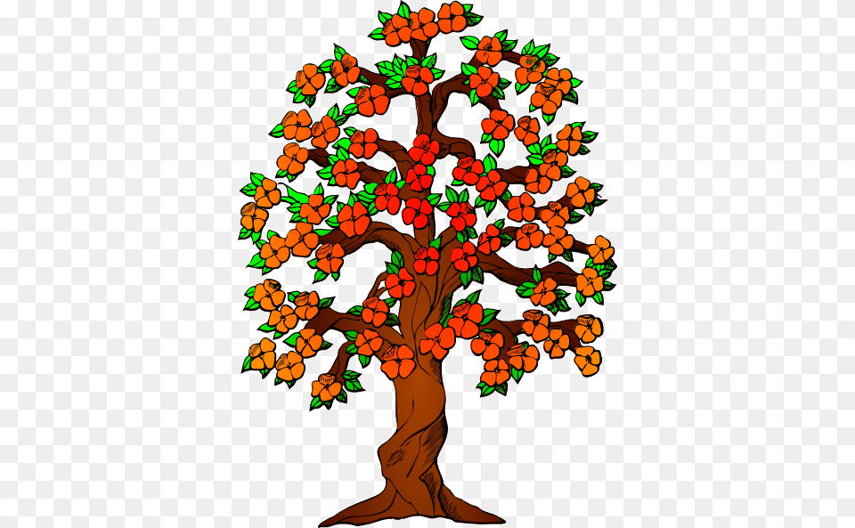 Red Flower Clipart Basic, Plant, Tree, Leaf, Art Png Image