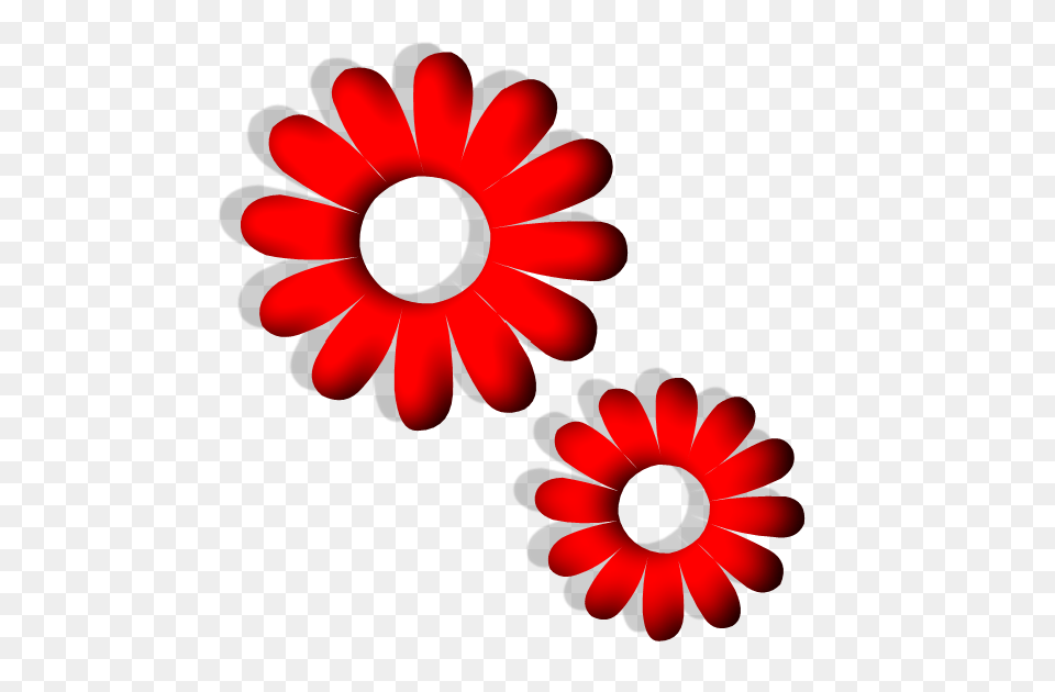 Red Flower Clipart Line Art Vector, Daisy, Plant, Petal Free Png