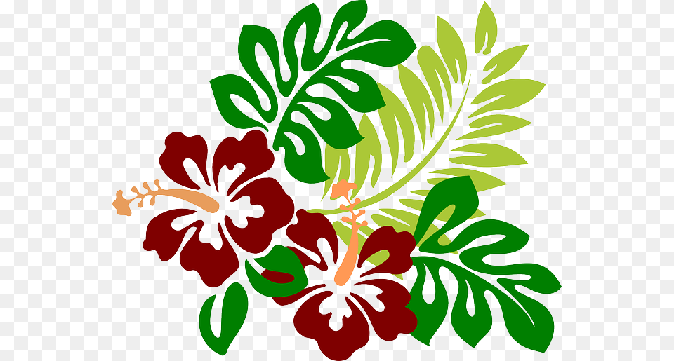 Red Flower Clipart Moana Hibiscus Clip Art, Herbal, Herbs, Plant, Vegetation Png