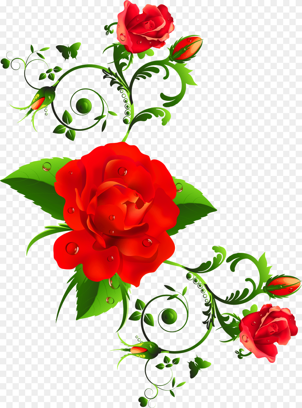 Red Flower Clipart Nice View Rosas Vermelhas Desenho, Art, Floral Design, Graphics, Pattern Png