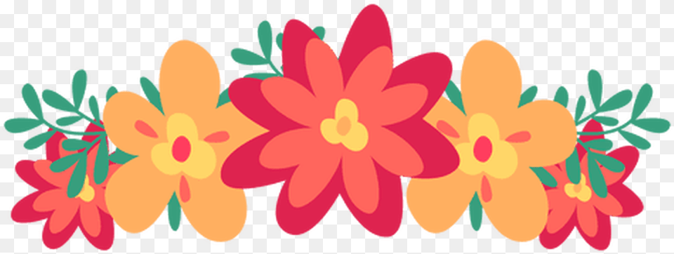 Red Flower Crown Orange Red Flower Crown Transparent Flower Crown Vector, Art, Floral Design, Graphics, Pattern Png Image