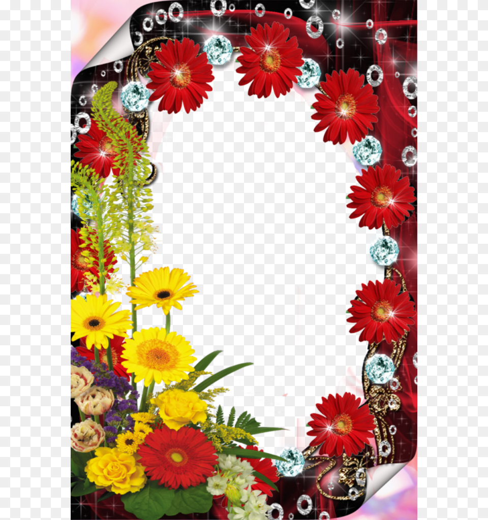 Red Flower Frame File Frame With Flowers, Flower Arrangement, Graphics, Floral Design, Pattern Free Png Download