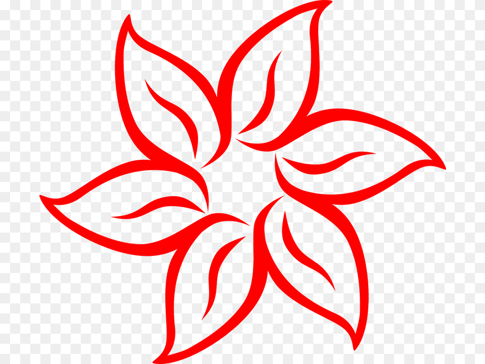 Red Flower Outline Clip Art Vector Clip Art Flower Black And White, Dahlia, Floral Design, Graphics, Pattern Free Png