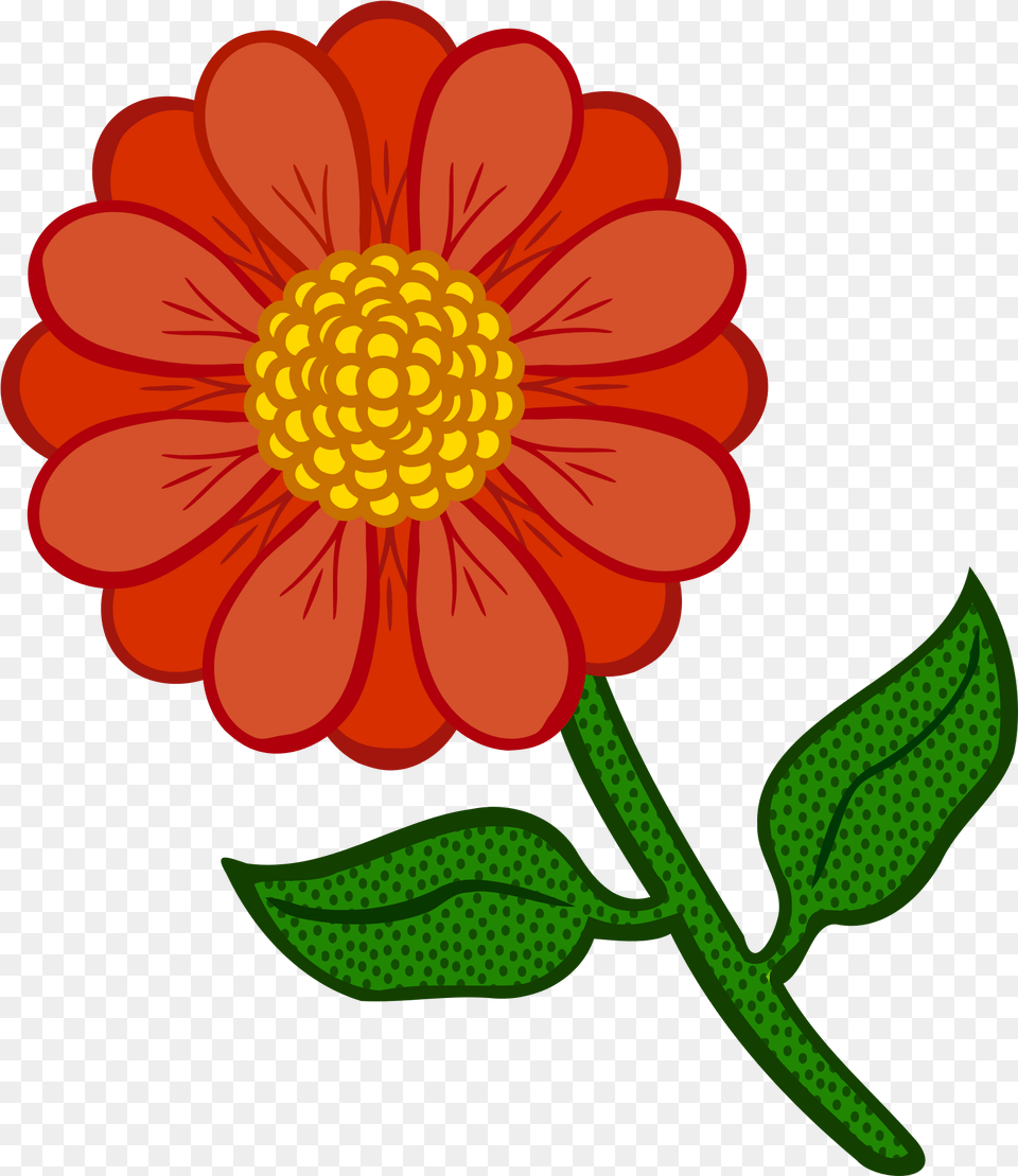 Red Flower Simple Vector Drawing Image Blume Clipart, Dahlia, Daisy, Plant, Petal Free Transparent Png