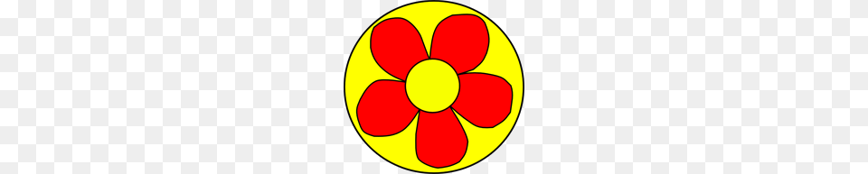 Red Flower With Yellow Background Clip Art For Web, Logo, Food, Ketchup Free Png Download