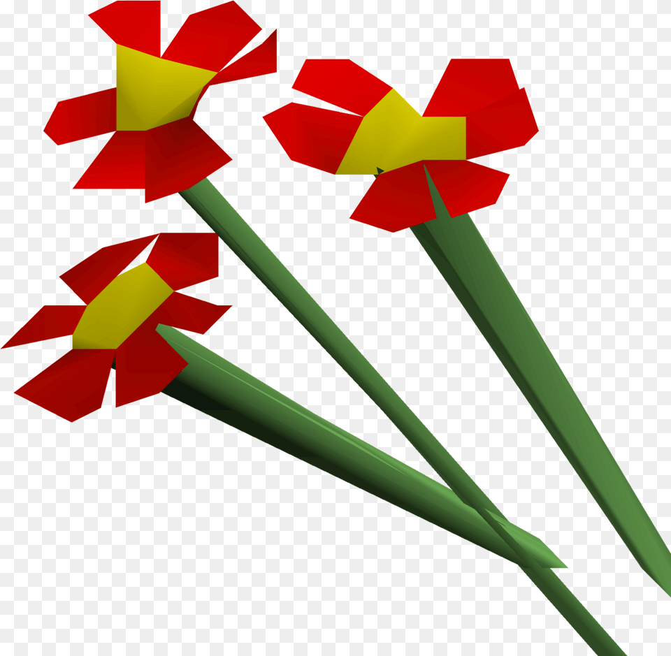 Red Flowers Osrs Wiki Osrs Flowers, Flower, Plant, Petal, Daffodil Png Image