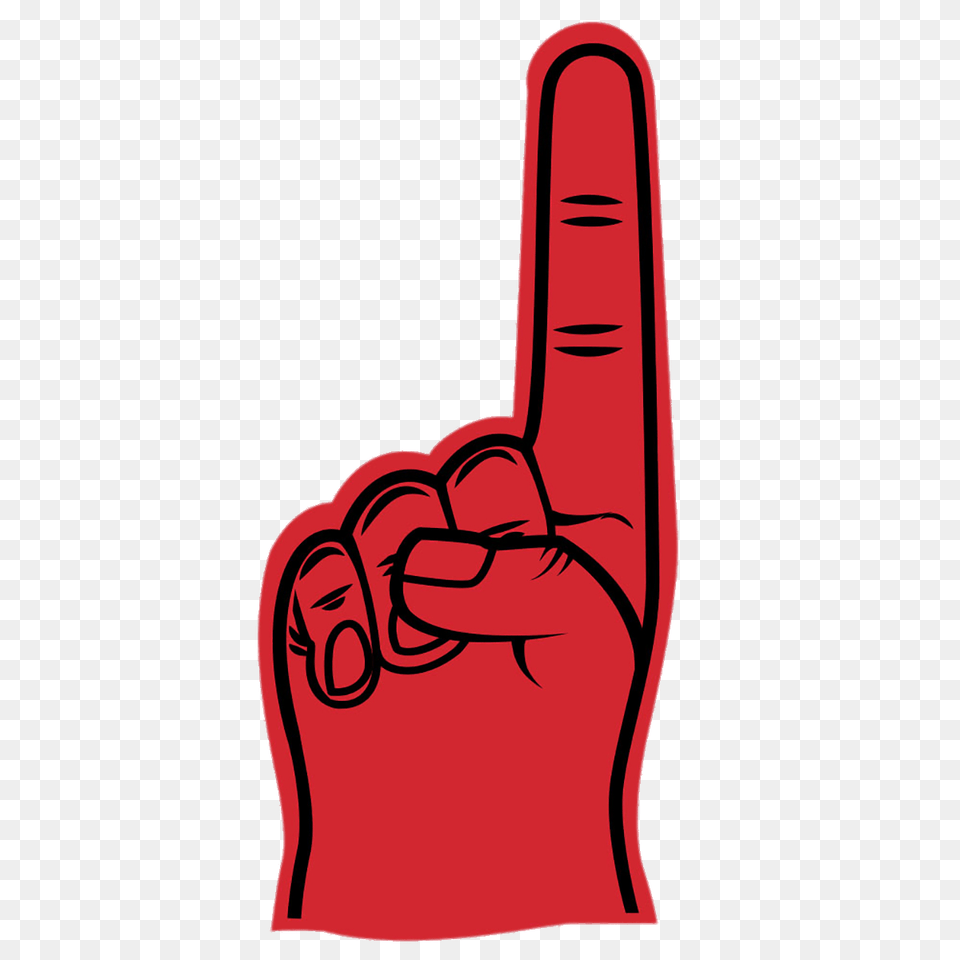 Red Foam Hand Index Up, Body Part, Person, Animal, Canine Free Transparent Png